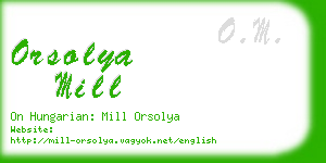 orsolya mill business card